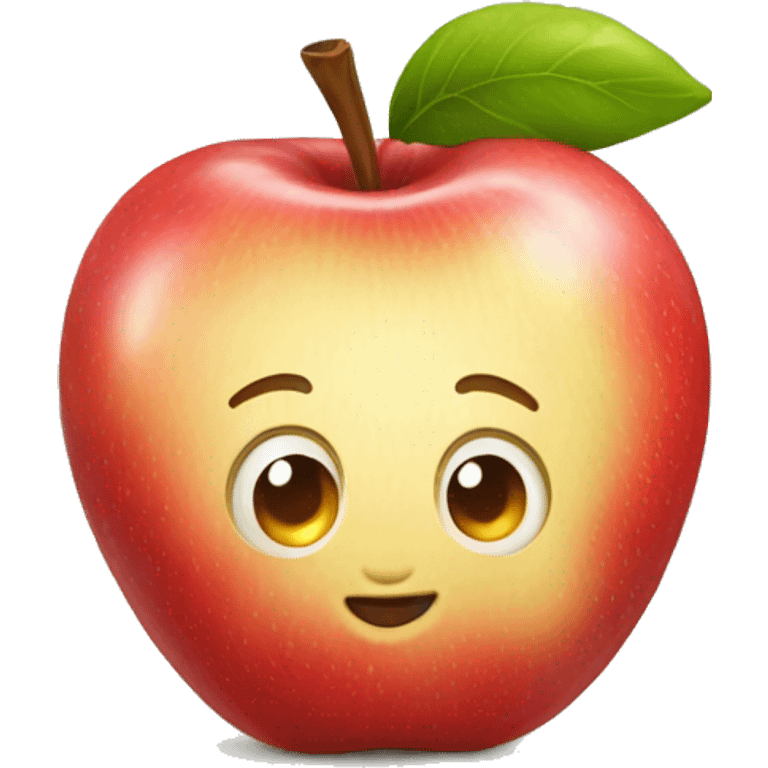 Cute little apple fruit emoji