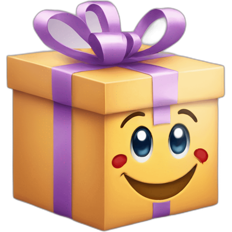 gift box with smile emoji