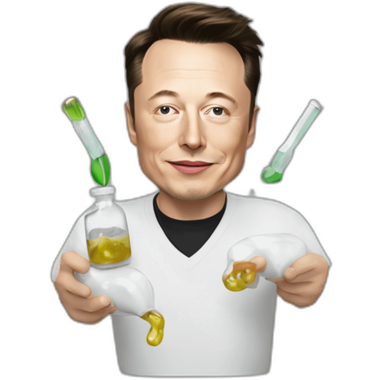 elon musk doing drugs, for educational purposes only, inclusiveness and positive, LGTBQ+ emoji