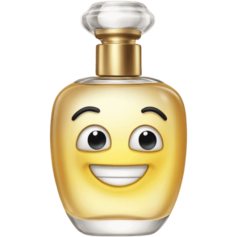 perfume with smiling face emoji