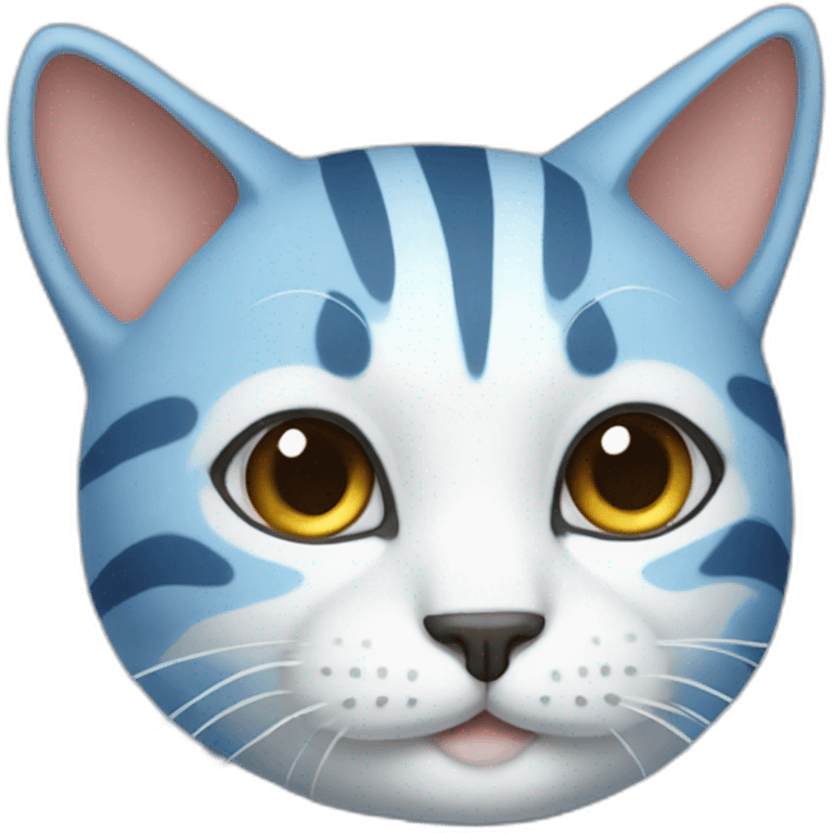 blue striped cat emoji