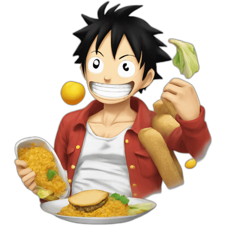 Luffy qui mange emoji