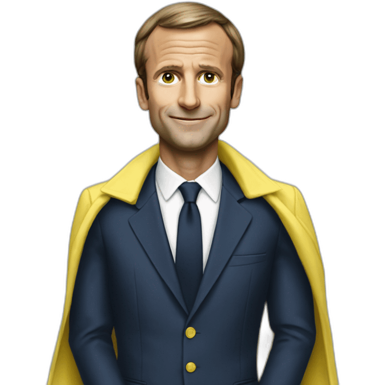 emanuel-macron wearing banana clothes emoji