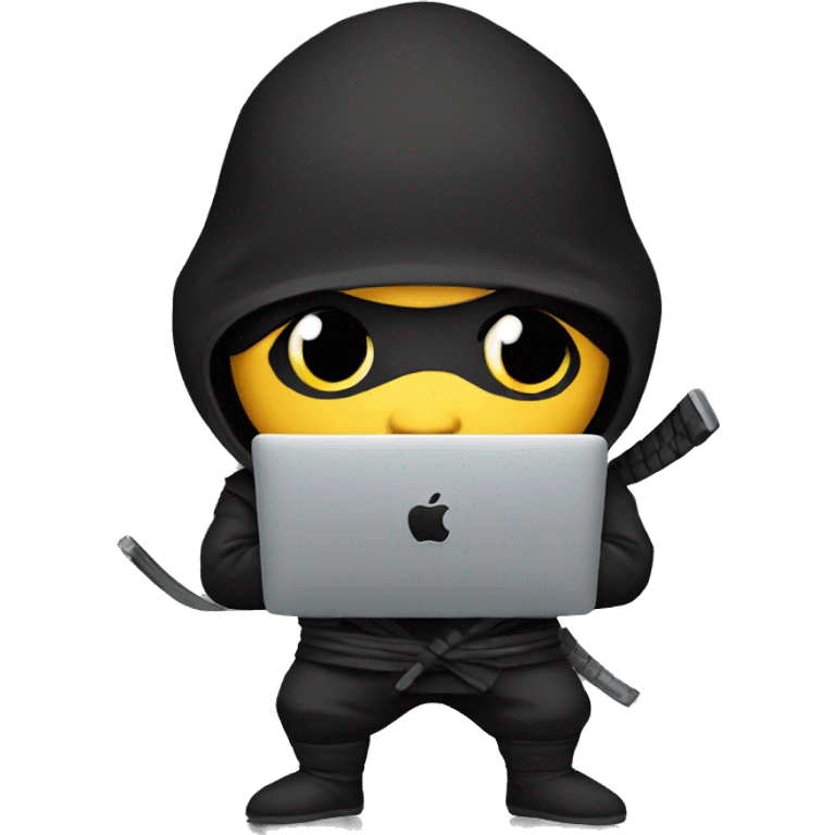 Ninja with a macbook emoji