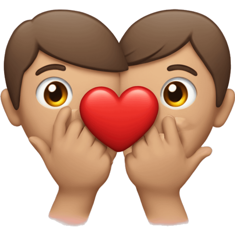  Forma de corazon con dos manos de diferentes personas diferentes emoji