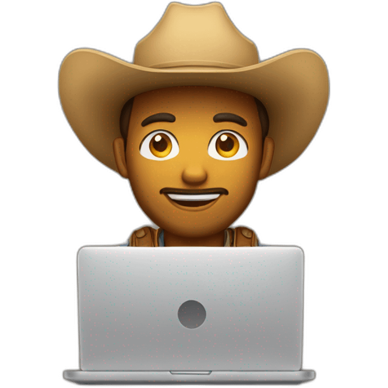 cowboy work on laptop emoji