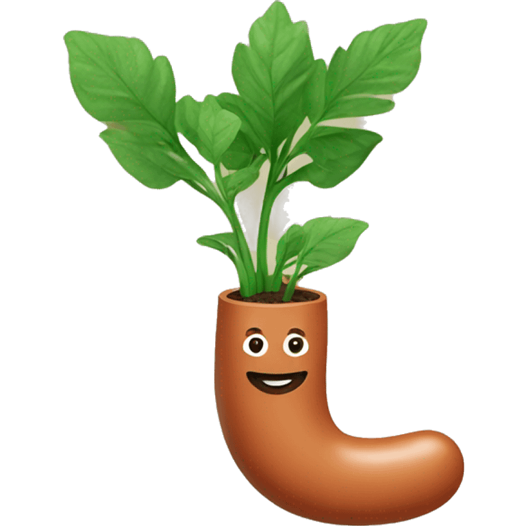 Sausage watering plants emoji