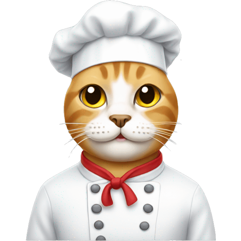 chef cat with a moustache emoji