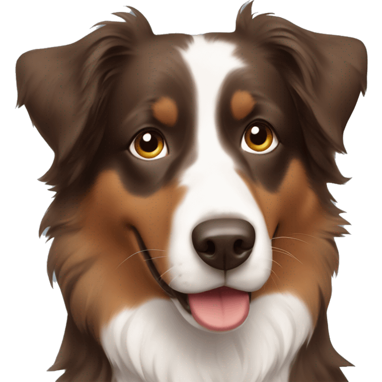 Brown Australian shepherd emoji