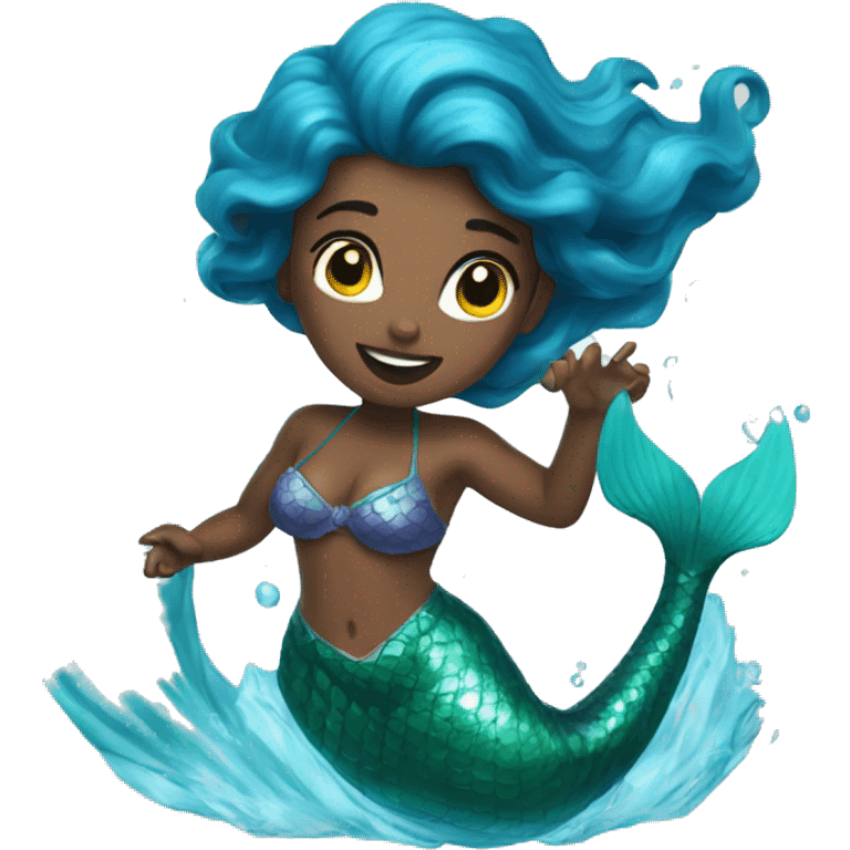 Mermaid with water power emoji