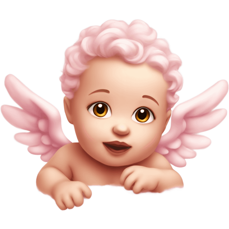 Soft pink Cherub baby realistic emoji