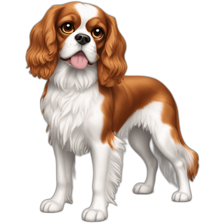 dog Cavalier King Charles Spaniel full body emoji