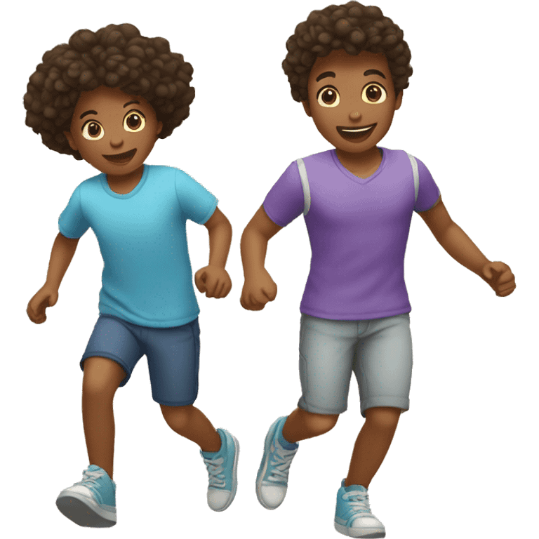 three kids playing together emoji