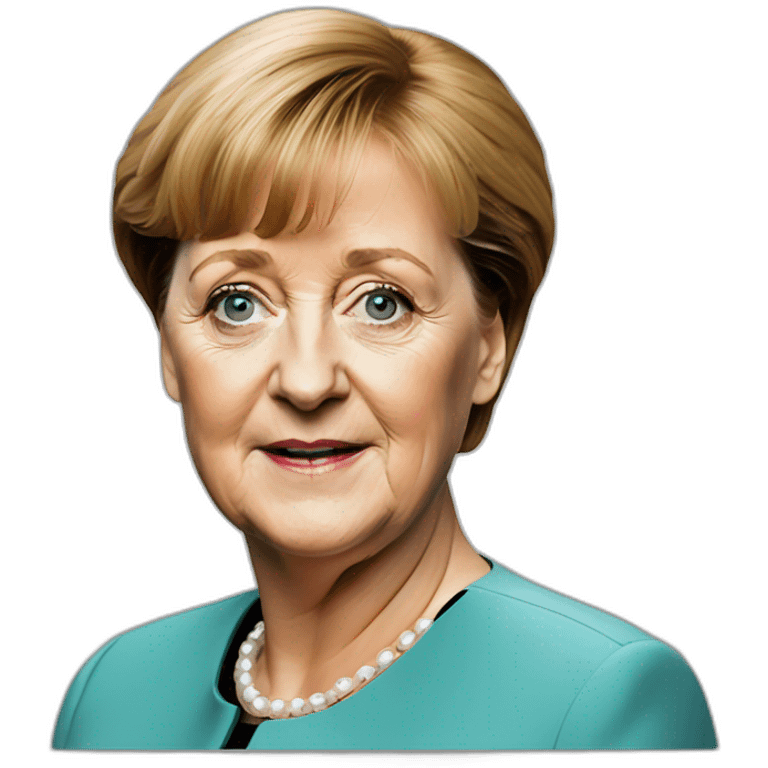 Hyperrealist angela merkel emoji