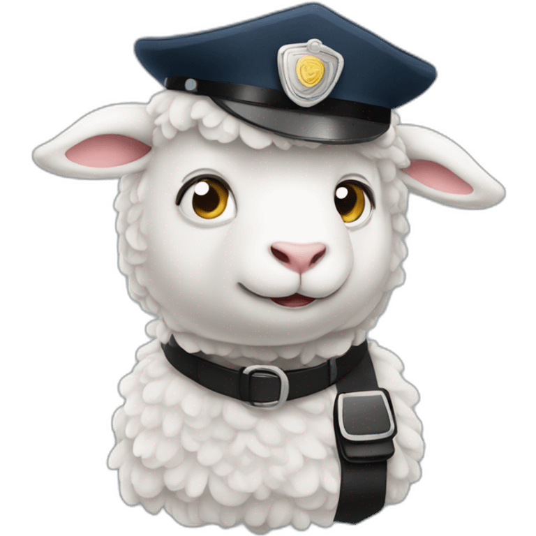 Lamb as a policeman emoji