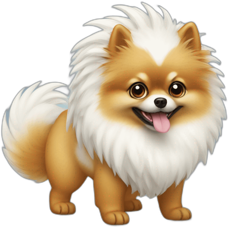 pomeranian-white-dinosaur-costume emoji