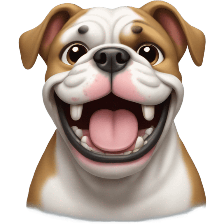 Happy Bulldog emoji