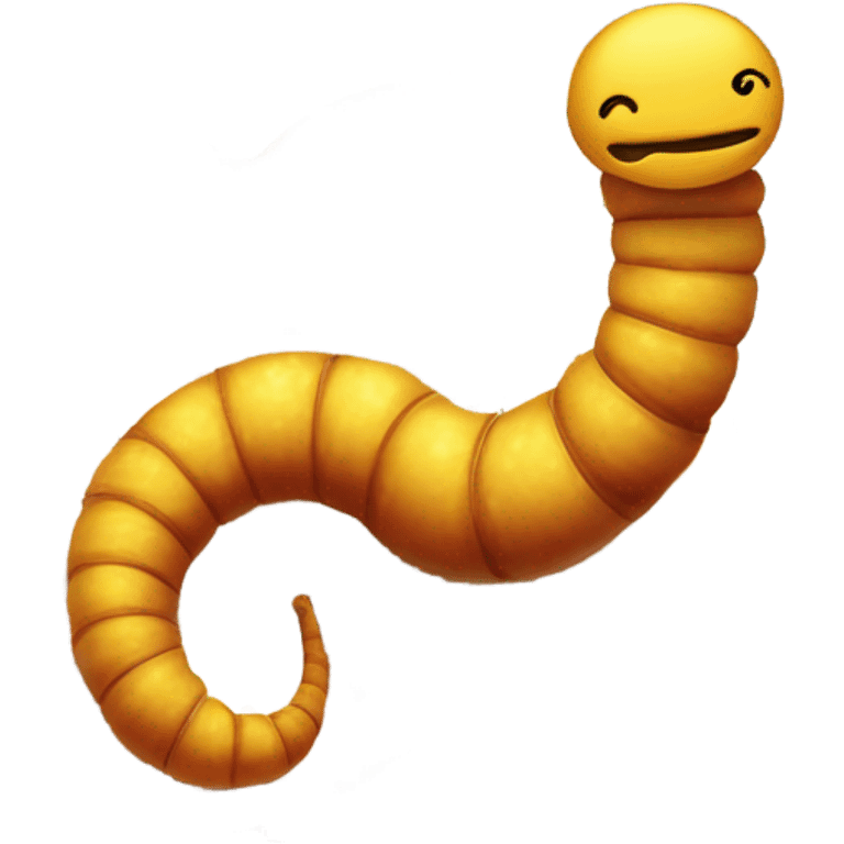 A nice worm on a book  emoji