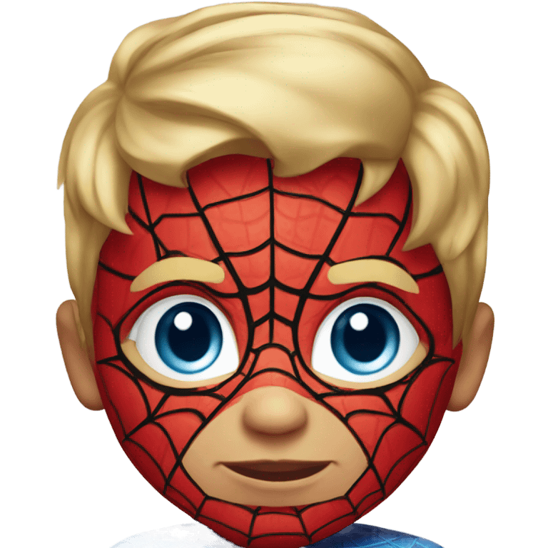 Spidey toddler boy blue eyes blonde hair emoji