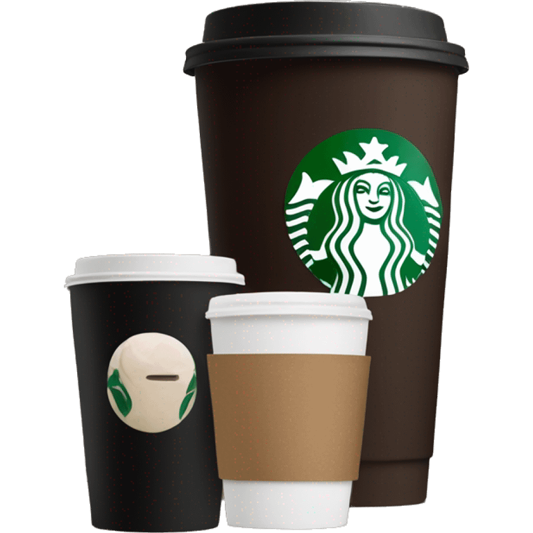 Starbucks coffee (black design) emoji