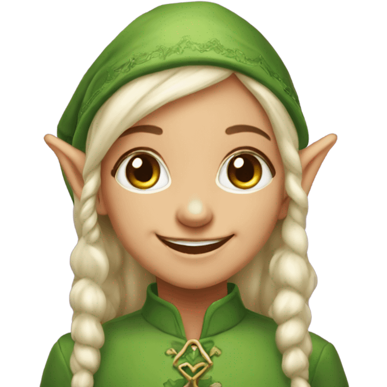 smiling elf girl portrait emoji