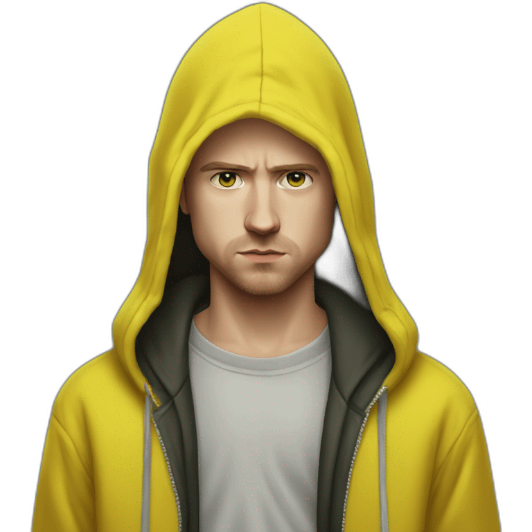 Young Jesse Pinkman sad yellow hood emoji