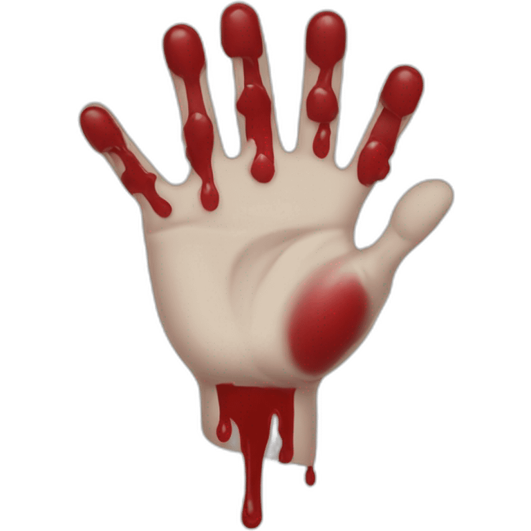 Blood hand sign emoji