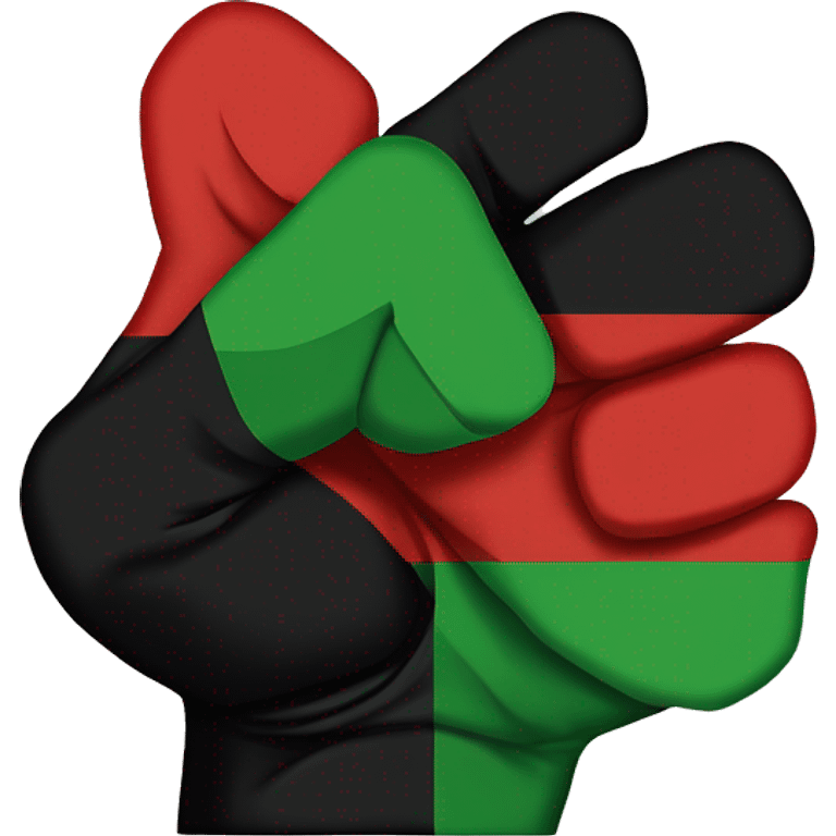 Black Power Fist and “Red and Black and Green” Flag  - Juneteenth - Freedom is NOT free ! emoji