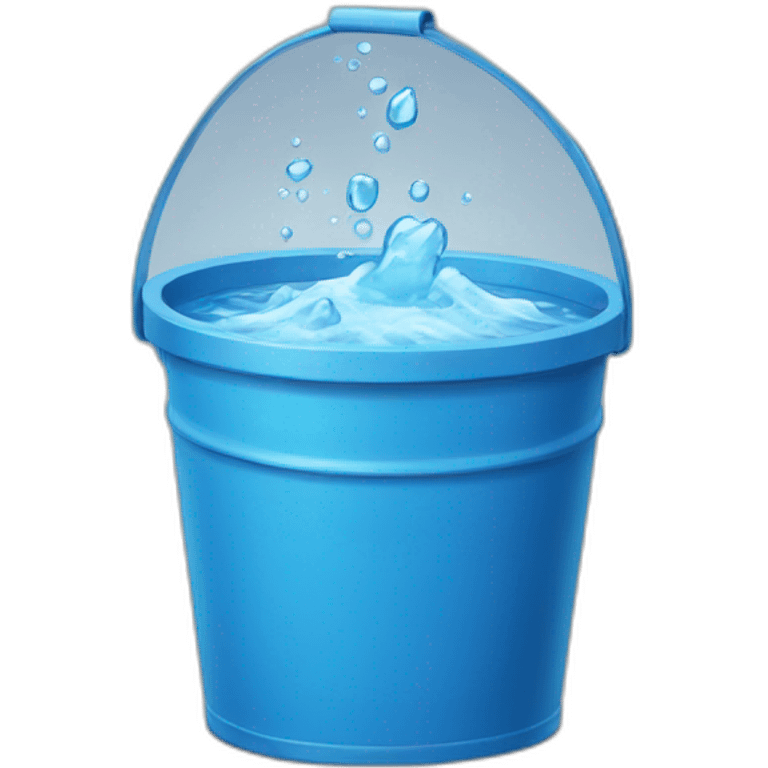 bucket with full of water emoji