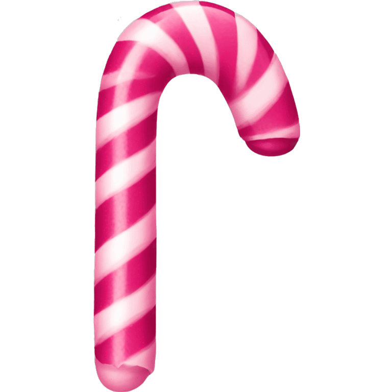 Pink candy cane  emoji