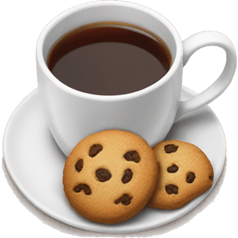 Mug Tea with cookies nearby emoji