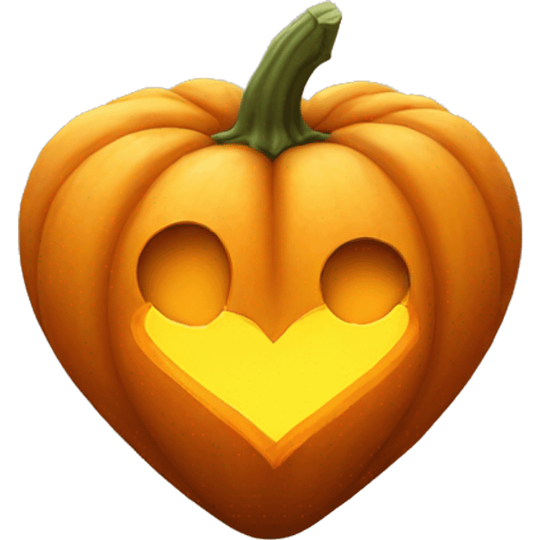 Pumpkin heart emoji