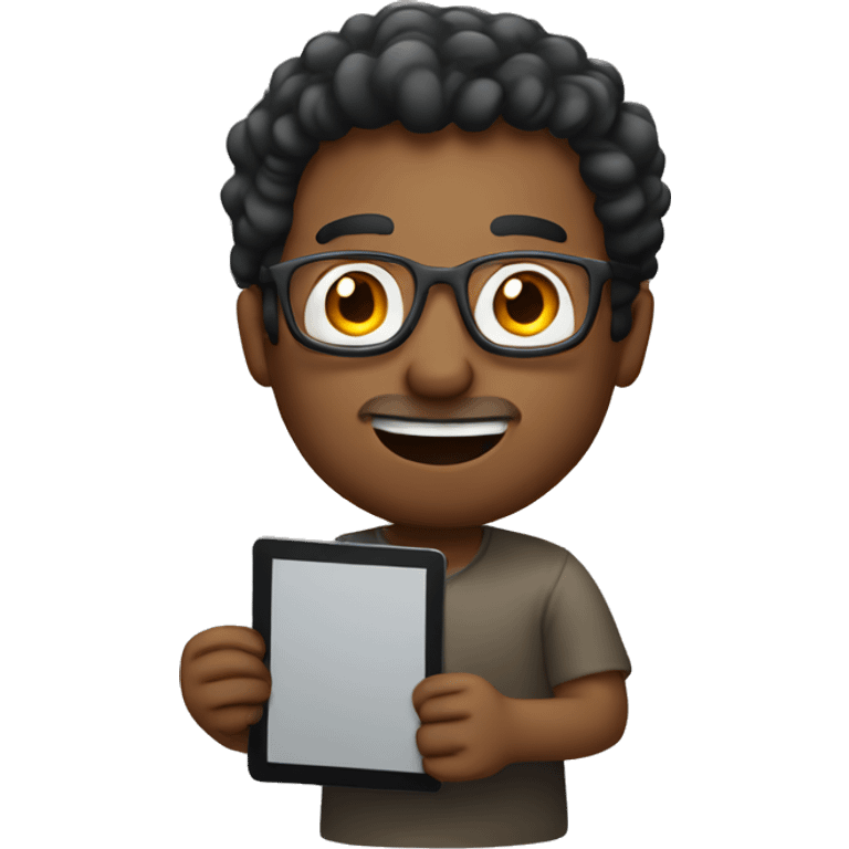 man holding ipad emoji