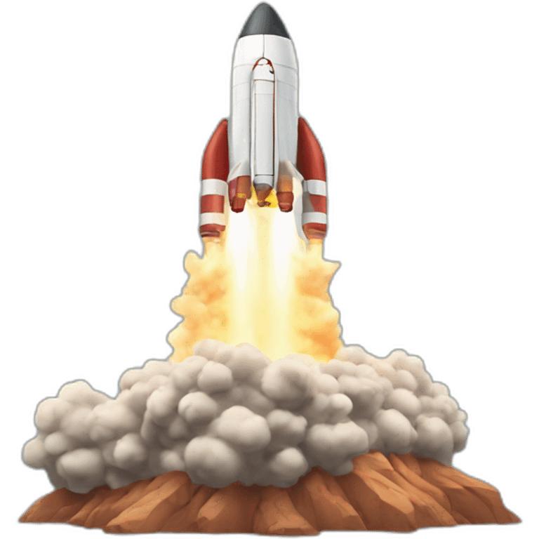 a rocket crushing emoji