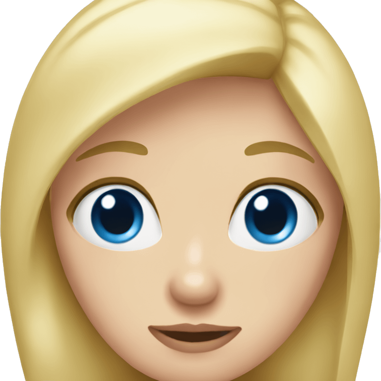 blonde hair female with blue eyes, a pink shirt,   emoji