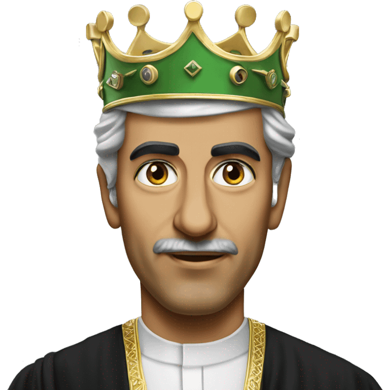 photorealistic King of Faisal of Saudi Arabia serious emoji