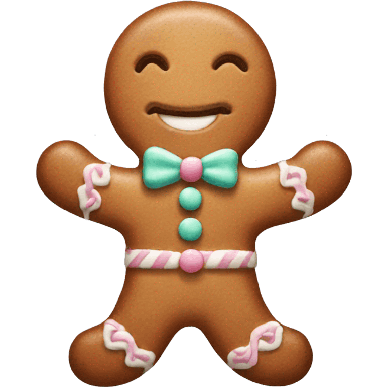 Pastel gingerbread man emoji