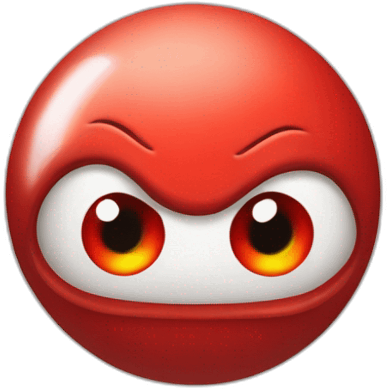 pickelball with energetic red Eyes emoji