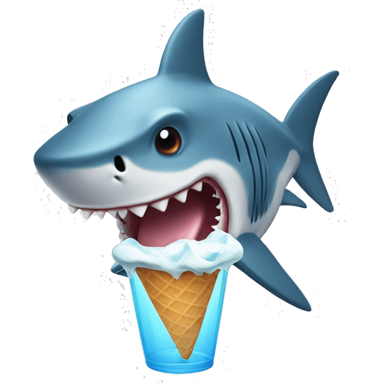 Shark whit a ice crean emoji