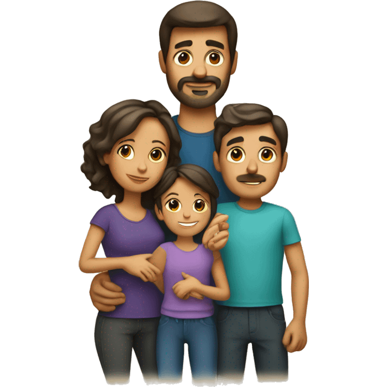 a spanish family with 2 parents and 2 children emoji