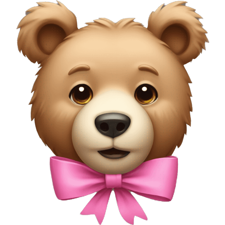 Bear with a pink bow emoji