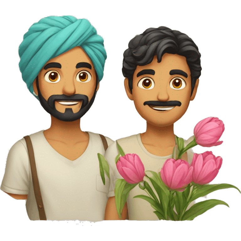 Sudhar boys and flower emoji