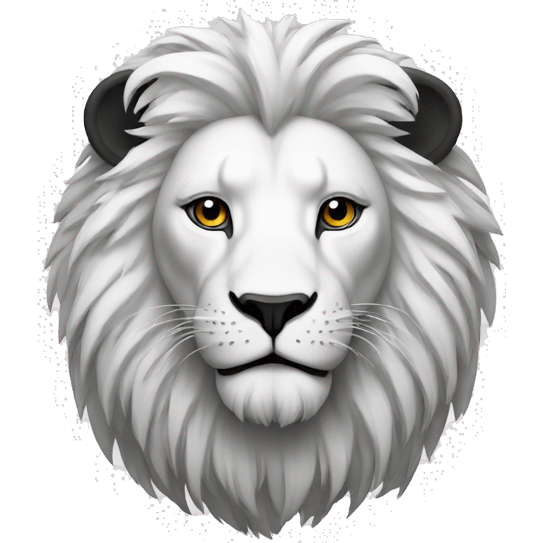 Lion white and black emoji