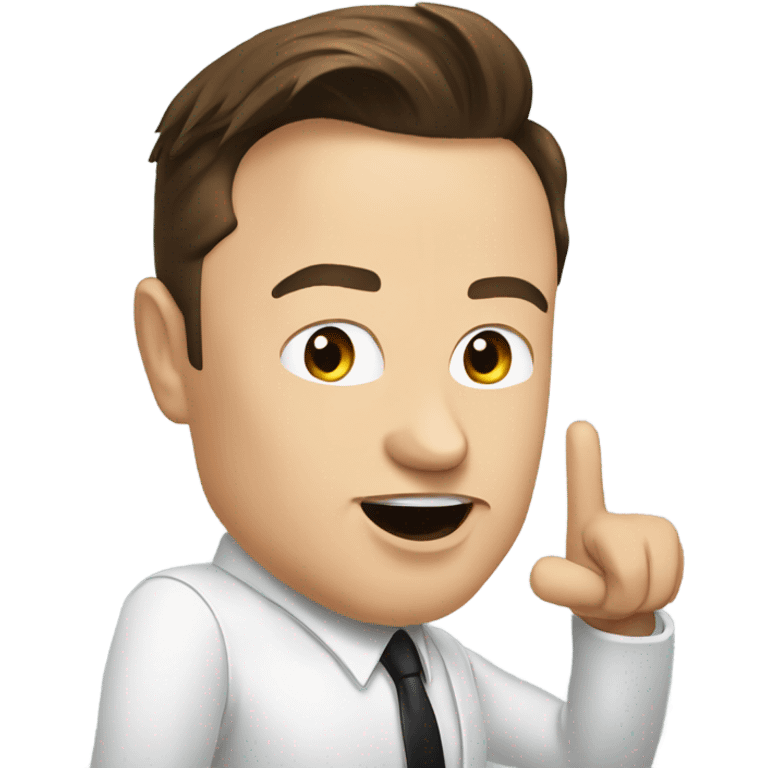 Elon musk pointing forward emoji