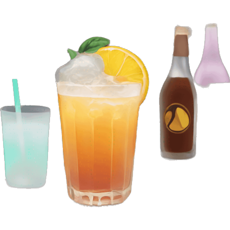 Drinks at aesthetic bar emoji