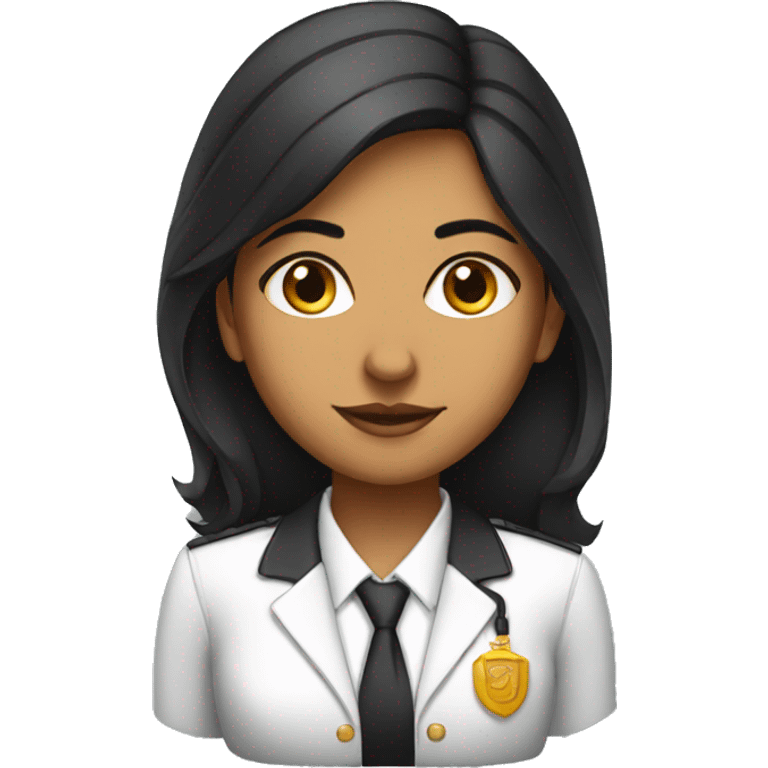 Indian girl lawyer in uniform emoji