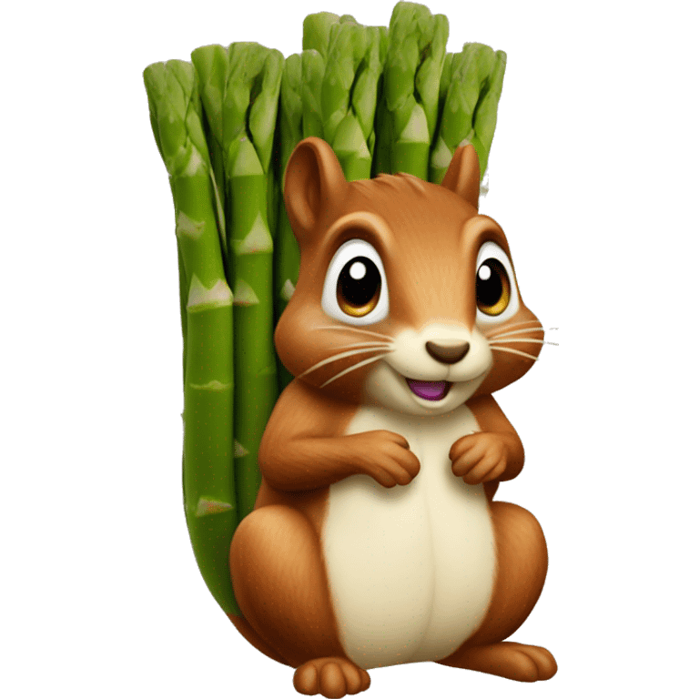 squirrel made of asparagus emoji