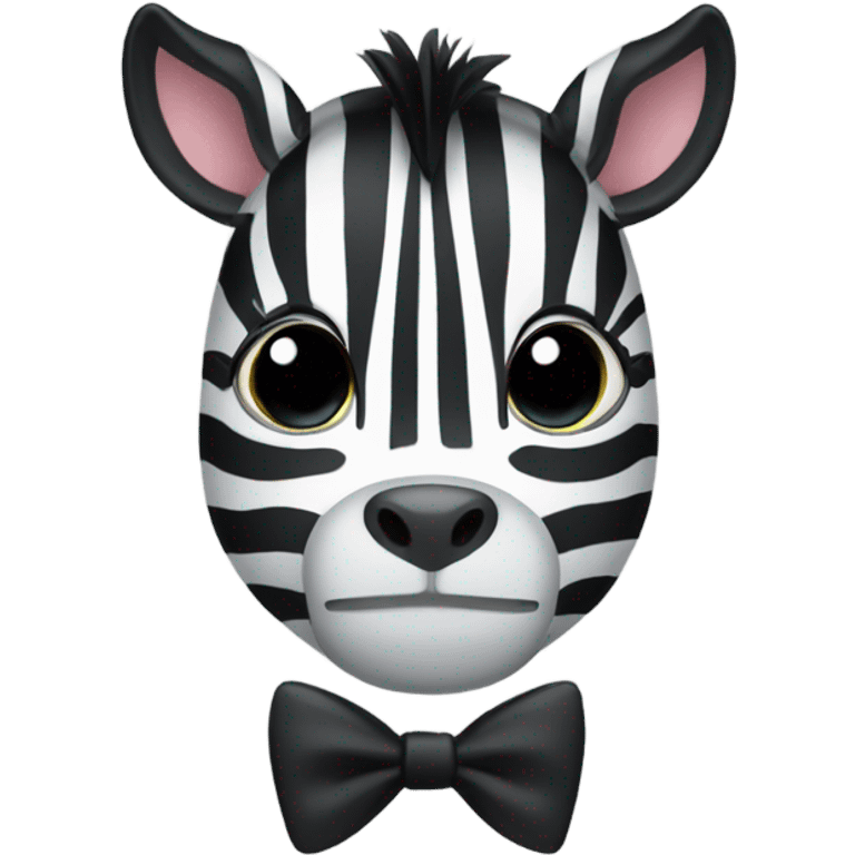 A zebra with a tuxedo  emoji