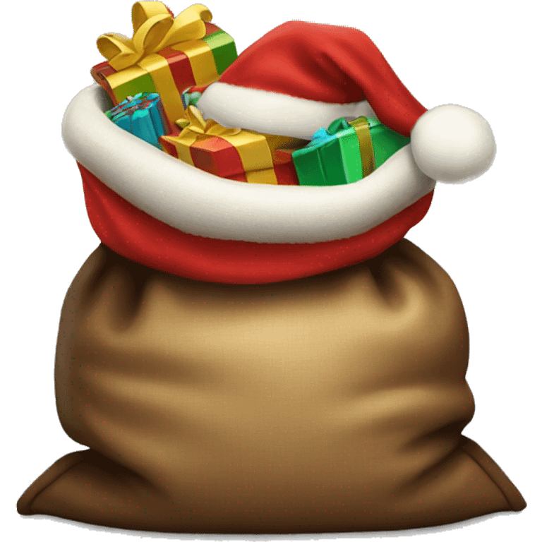 santa's sack full of presents emoji