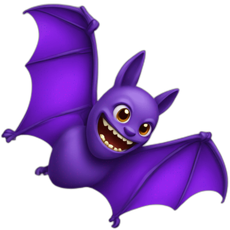 flying purple bat emoji